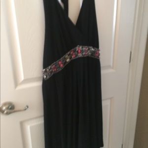 Black summer cocktail dress